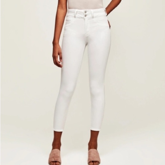 L’agence Peyton White Denim High Rise Skinny Jeans
